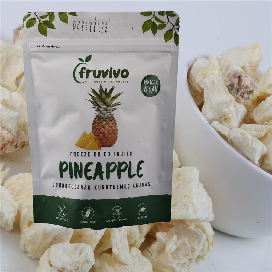 Dondurularak Kurutulmuş Ananas